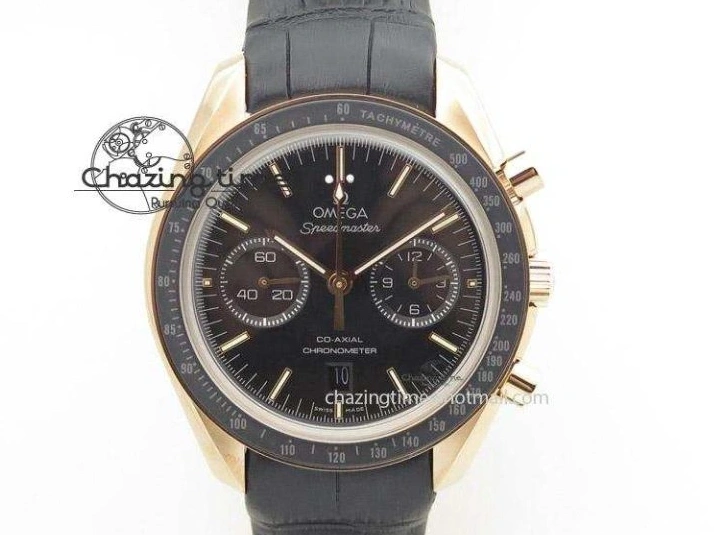 0504 Planet Ocean Master Chronometer Chrono DLC OM 1:1 Best Edition Black Dial On Nylon Strap A Chic 8103